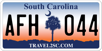 SC license plate AFH044