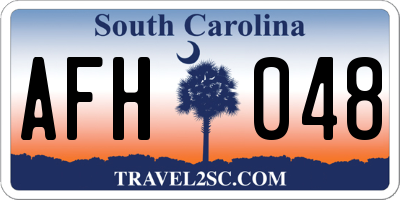 SC license plate AFH048