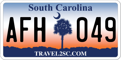 SC license plate AFH049