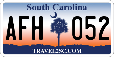 SC license plate AFH052