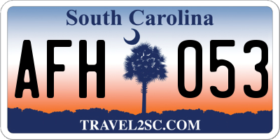 SC license plate AFH053