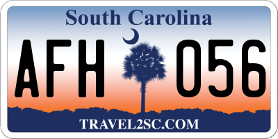 SC license plate AFH056