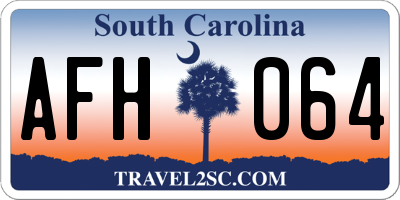 SC license plate AFH064