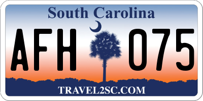 SC license plate AFH075
