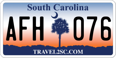 SC license plate AFH076