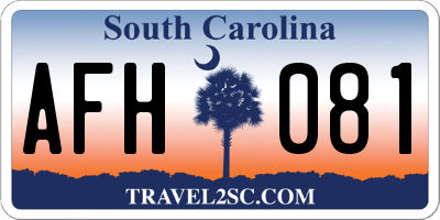 SC license plate AFH081
