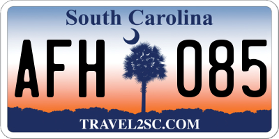 SC license plate AFH085