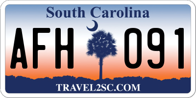 SC license plate AFH091