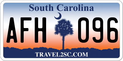 SC license plate AFH096