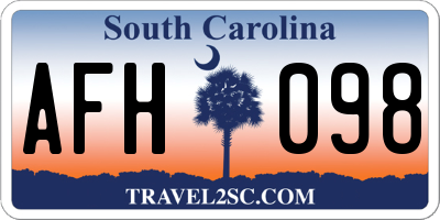 SC license plate AFH098