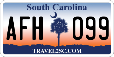 SC license plate AFH099