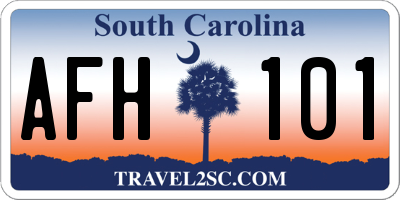 SC license plate AFH101