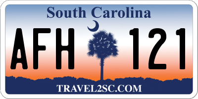 SC license plate AFH121