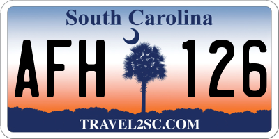 SC license plate AFH126