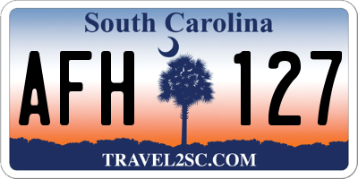 SC license plate AFH127