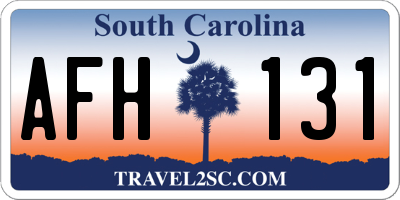 SC license plate AFH131