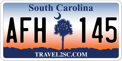 SC license plate AFH145