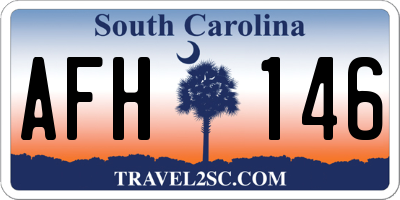 SC license plate AFH146