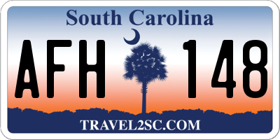 SC license plate AFH148