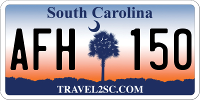 SC license plate AFH150
