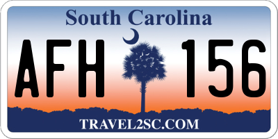 SC license plate AFH156