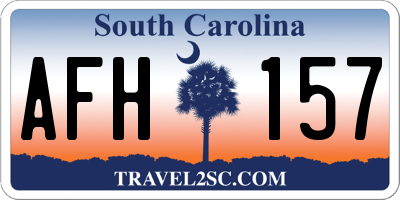 SC license plate AFH157