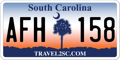 SC license plate AFH158