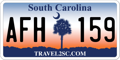 SC license plate AFH159