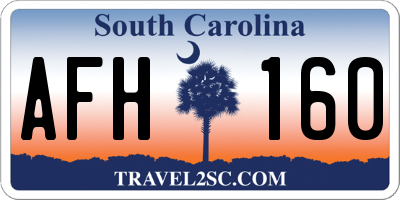 SC license plate AFH160