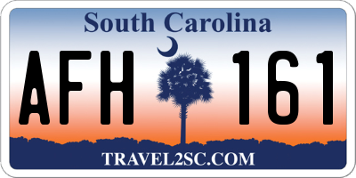 SC license plate AFH161