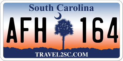 SC license plate AFH164