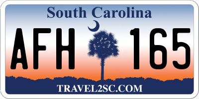 SC license plate AFH165