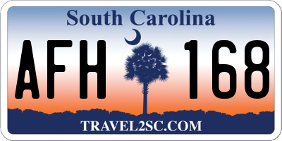 SC license plate AFH168