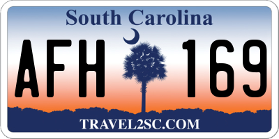 SC license plate AFH169