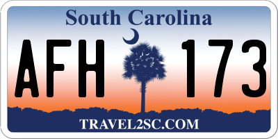 SC license plate AFH173