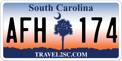 SC license plate AFH174