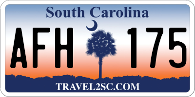 SC license plate AFH175