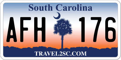 SC license plate AFH176