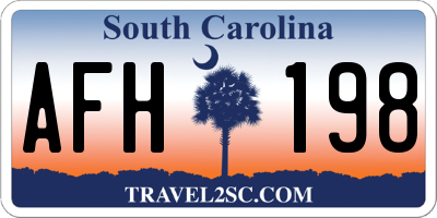 SC license plate AFH198