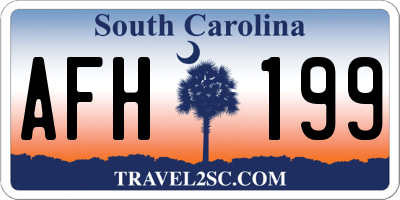 SC license plate AFH199