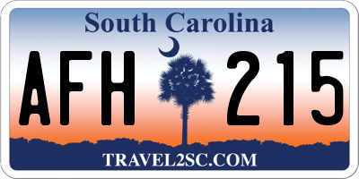 SC license plate AFH215