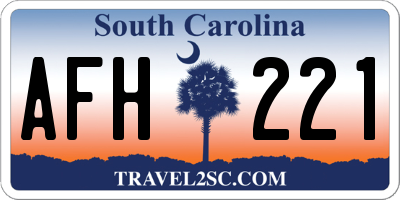 SC license plate AFH221