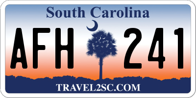 SC license plate AFH241
