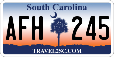 SC license plate AFH245
