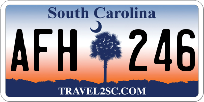 SC license plate AFH246