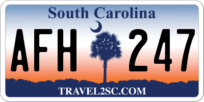 SC license plate AFH247