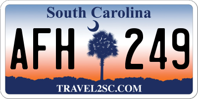 SC license plate AFH249