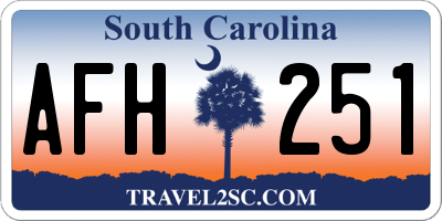 SC license plate AFH251