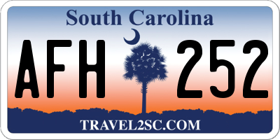 SC license plate AFH252