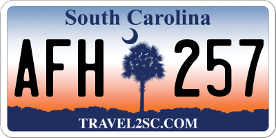 SC license plate AFH257